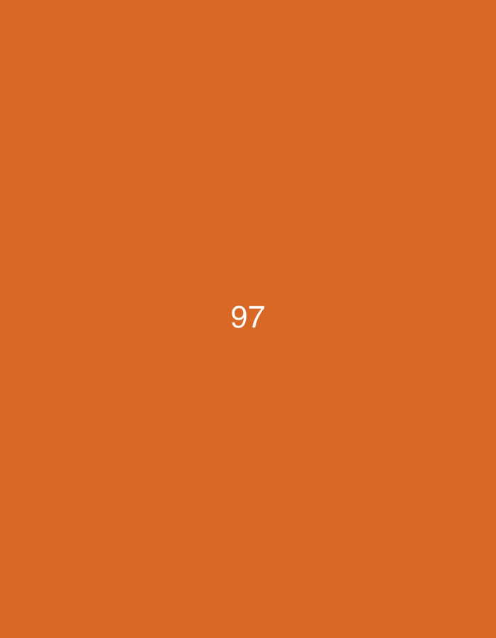 The image shows the number "97" centered on a solid orange background. There are no other subjects, objects, or scene elements visible. The text "97" is white and appears to be in a sans-serif font. The image is a plain, flat graphic with no discernible activity or event taking place. The location context of Đà Nẵng, Vietnam is not visually represented in the image.
