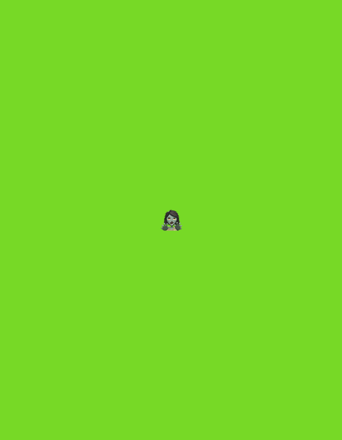 A zombie emoji is centered in a lime green background. The location is Unknown, Unknown.
