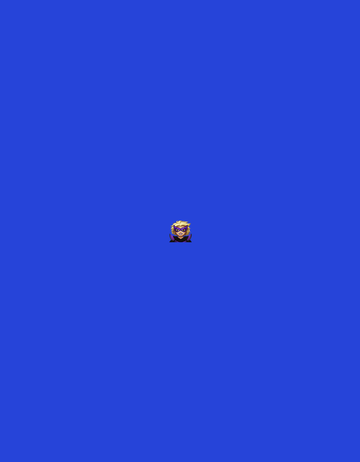 An emoji of a person with blonde hair, wearing a purple mask, and a black cape is centered on a bright blue background. The image is a digital illustration and does not depict any real-world location, including Moscow, Russia.