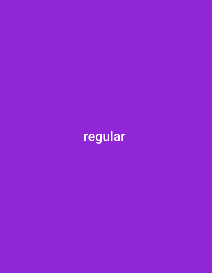 This media file is a static image featuring the word "regular" displayed in white, sans-serif text centered on a vibrant purple background. There are no people, objects, or discernible scene elements present. The image is a solid color with text overlay, suggesting it could be a graphic design element, a placeholder, or a minimalist presentation slide. There are no environmental cues regarding time of day or weather. The location context of Jalingo, Nigeria is not visually indicated within the image itself. The only visible text is the word "regular".