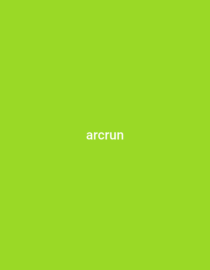 The image is a solid green background with the word "arcrun" in white font in the center of the image. There is no discernible location, city, or any people, objects, or actions depicted in the image.