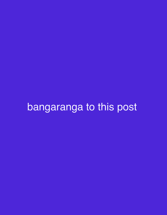 The image shows a solid dark purple background with the white text "bangaranga to this post" centered.