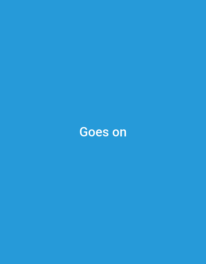 The image displays the text "Goes on" in white, centered on a solid blue background. The location of Wuro Ngangandi, Nigeria is not depicted or suggested in the image. There are no people, subjects, objects, actions, or interactions visible. The environment is an abstract digital space.