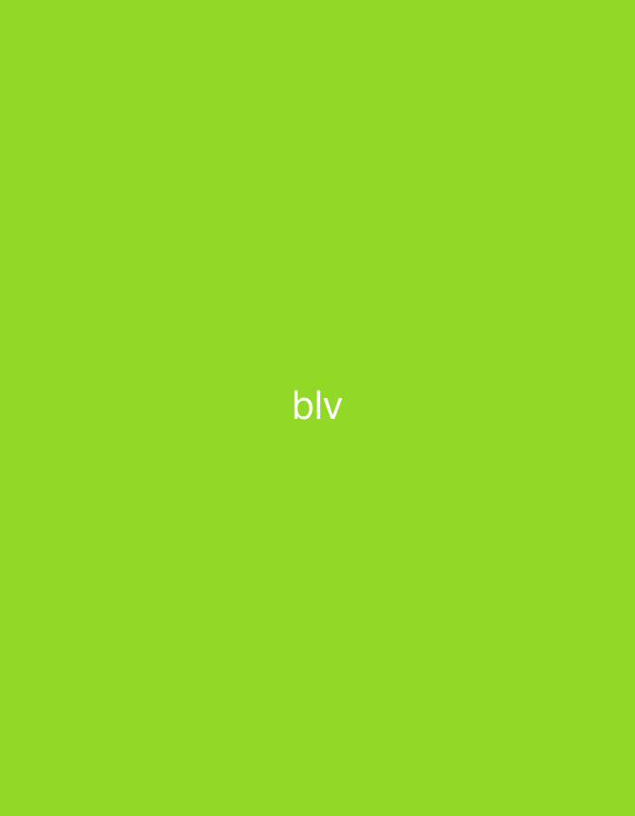 The image displays a uniform, solid lime green background. Centered horizontally and vertically on this background is the text "blv" rendered in white, lowercase letters. There are no other discernible subjects, objects, or environmental details present. The image provides no visual information to suggest a specific geographical location, including the city of Casablanca, Morocco.