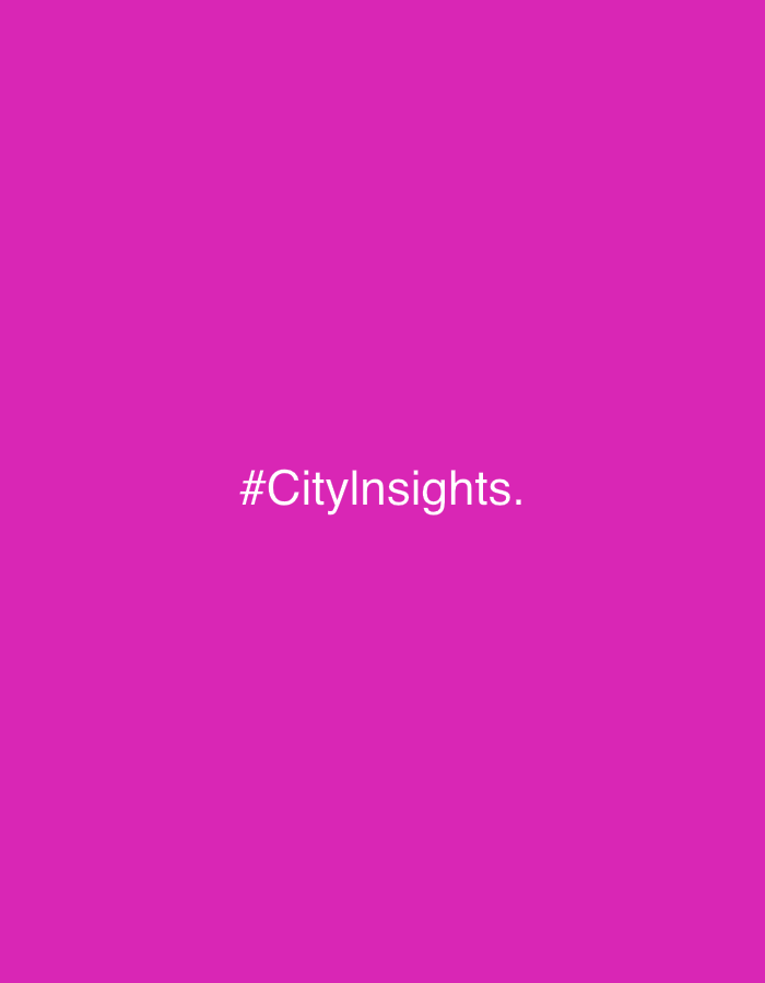A magenta background with the hashtag "#CityInsights." centered in white. The location of Igboefon, Nigeria, is not evident in the image.