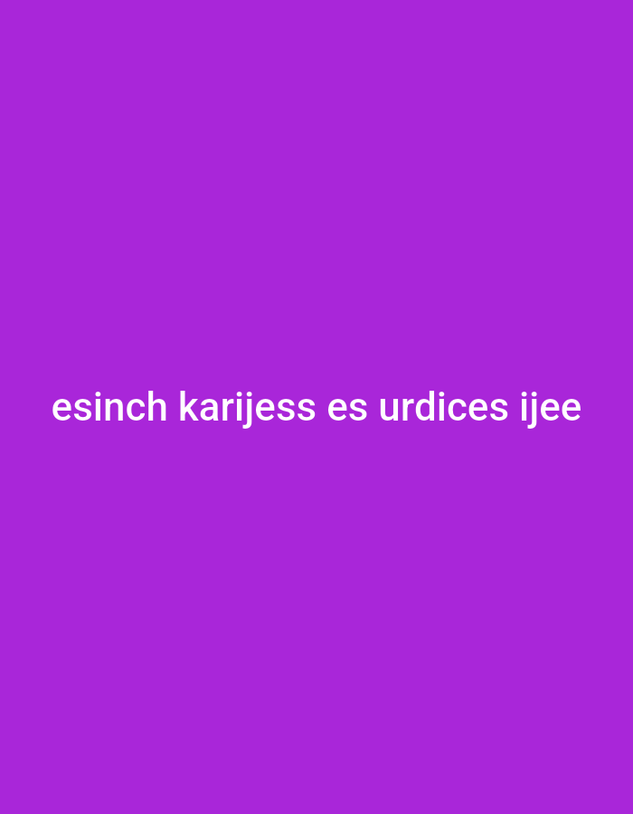 The image shows the text "esinch karijess es urdices ijee" in white font against a solid purple background. No location or further details about the context are available.