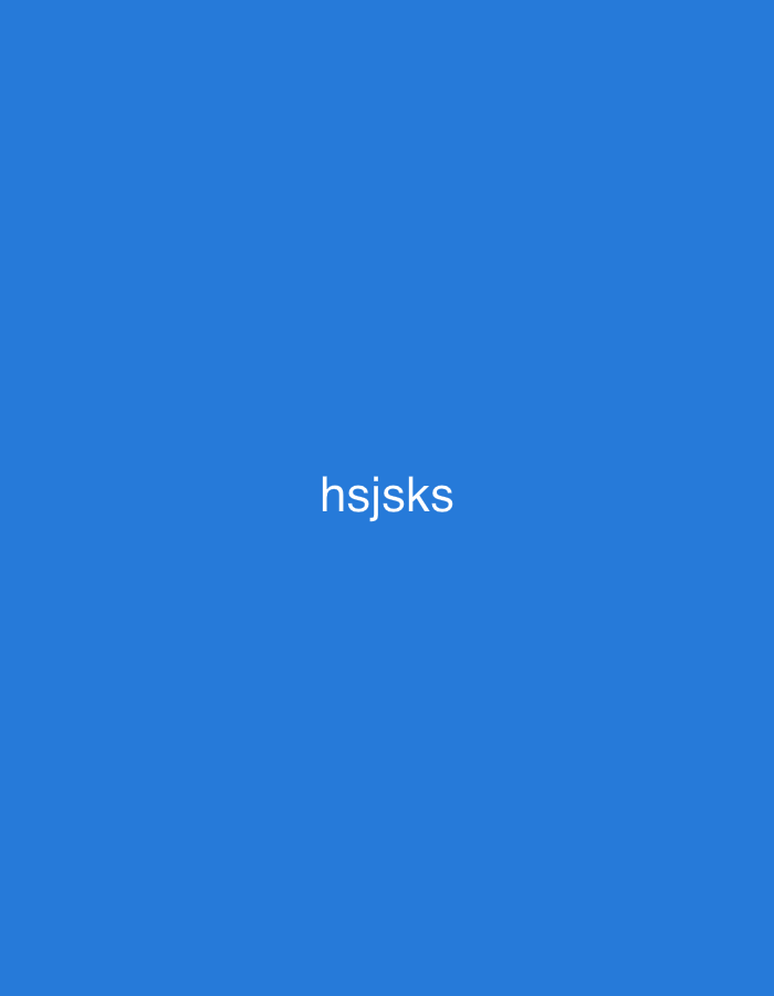 A medium shot of a blue background with the word "hsjsks" written in white text in the center.
