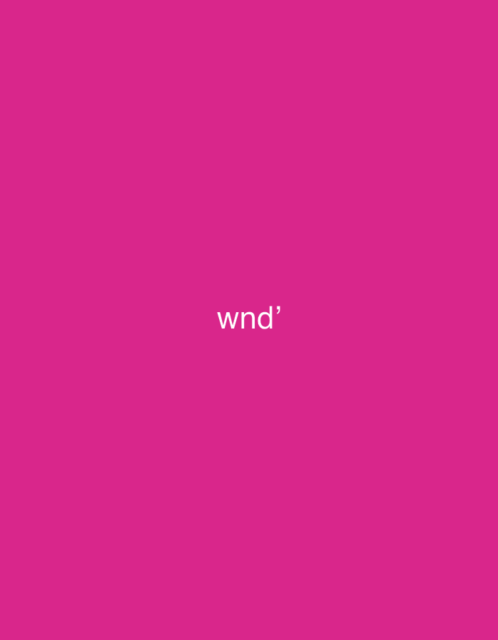 The image is a solid, vibrant fuchsia background with the white text "wnd'" centered. There are no people, objects, or interactions visible in the image, and no specific location in Casablanca, Morocco can be identified.