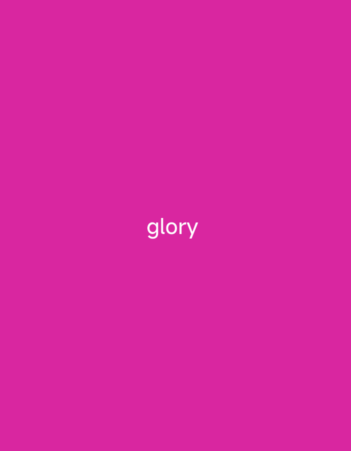 The image is a solid magenta background with the word "glory" written in white, centered vertically and horizontally. There is no discernible location within the city of Tasikmalaya, Indonesia, or any other environmental context visible in the image. The image is a simple graphic with text.
