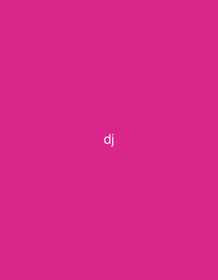 The image is a solid pink background with the letters "dj" in white, centered. There is no indication of Yerevan, Armenia.