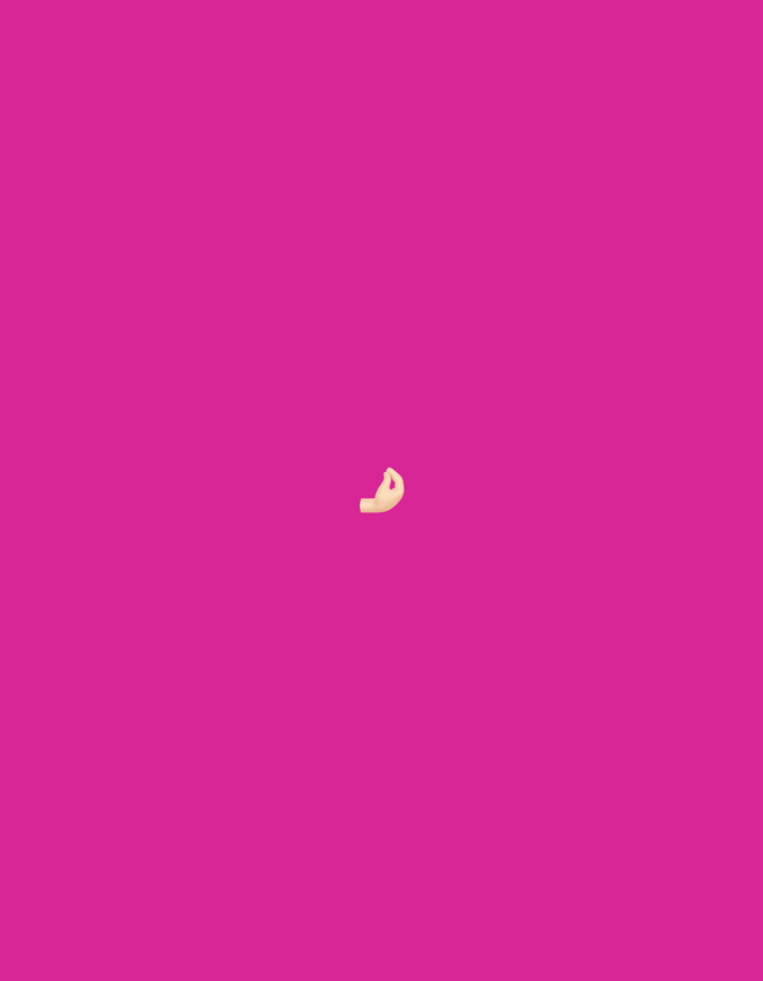 A single emoji of a hand with fingers pinched together is centered against a solid magenta background. There is no discernible location, city, or environment depicted.