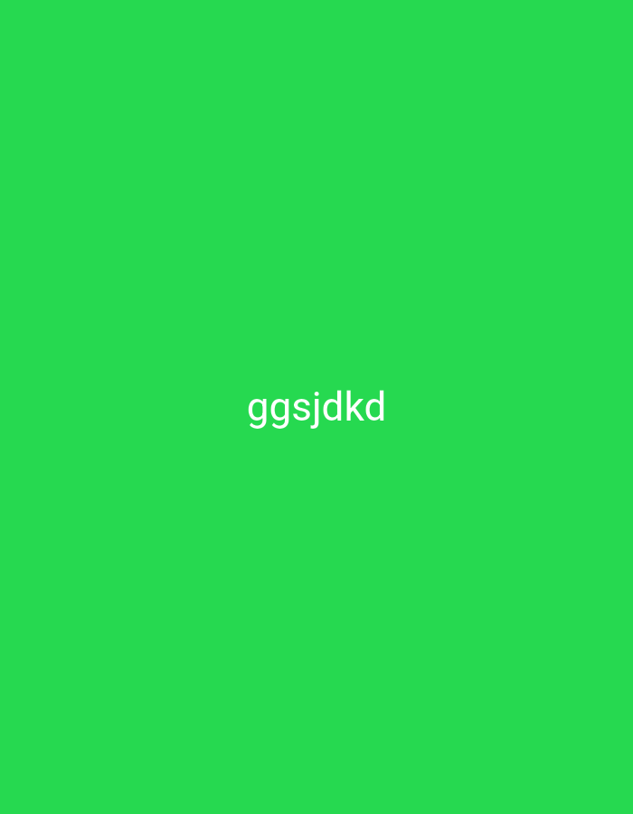 A bright green background fills the entire frame of the image. In the center of the frame, the text "ggsjdka" is displayed in white, sans-serif font. There are no other objects or people visible in the image. The image does not depict any location in Nsugpe, Nigeria.