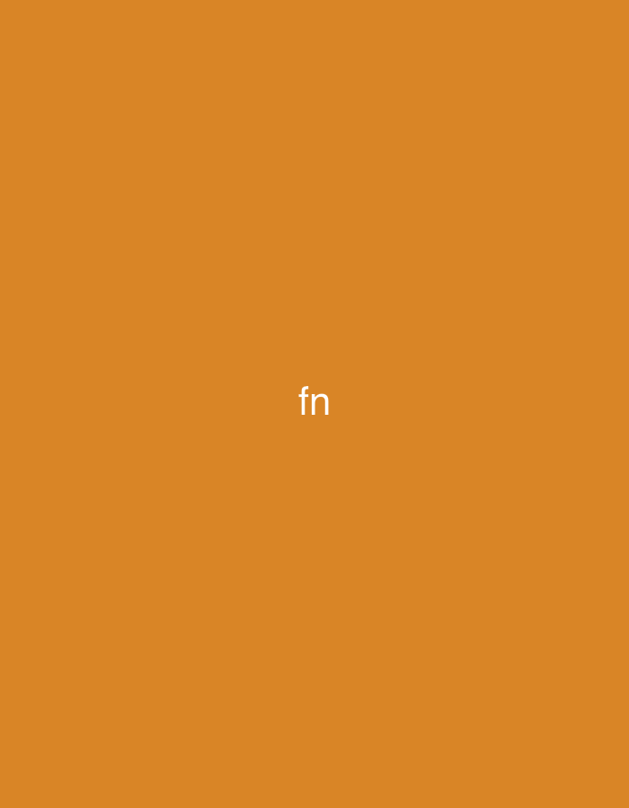 The image is a plain orange background with the white text "fn" centered horizontally and slightly below the vertical center. There is no discernible connection to Casablanca, Morocco.