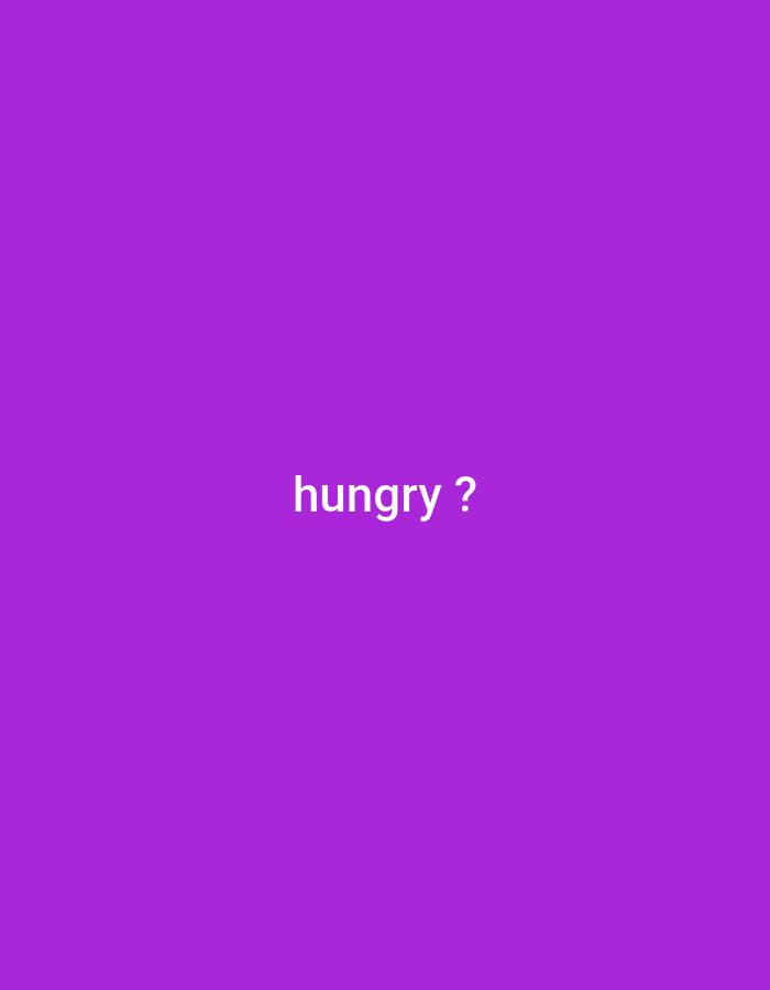 The image is a solid purple background with the word "hungry ?" written in white text in the center. There is no discernible location in Guwosari, Indonesia, or any other environmental or contextual details. The image is a simple graphic with text.
