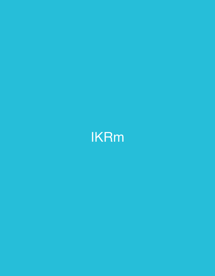 The image displays a solid teal blue background, centrally featuring the white text "IKRm". This scene is situated in Casablanca, Morocco. No individuals, additional subjects, objects, actions, or interactions are present or depicted within the frame. The environment is a uniformly colored field.
