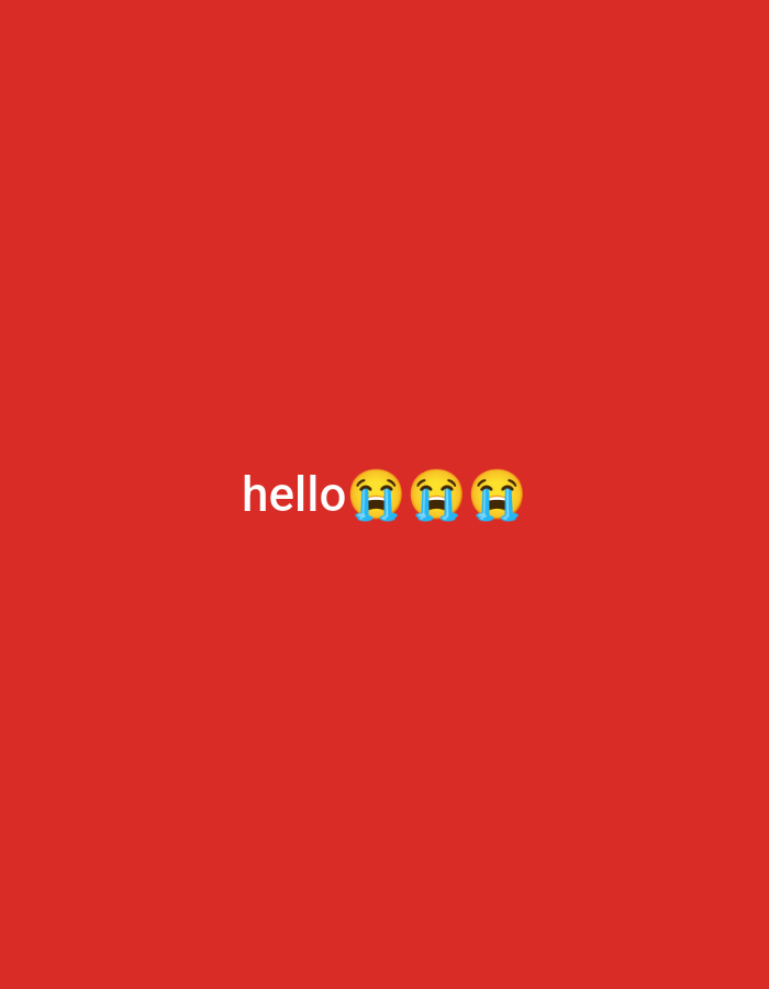 The image displays the word "hello" followed by three crying face emojis, set against a solid red background. There is no discernible connection to the city of Maiburiji, Nigeria, or any urban environment. The image is a digital graphic with no real-world scene depicted.