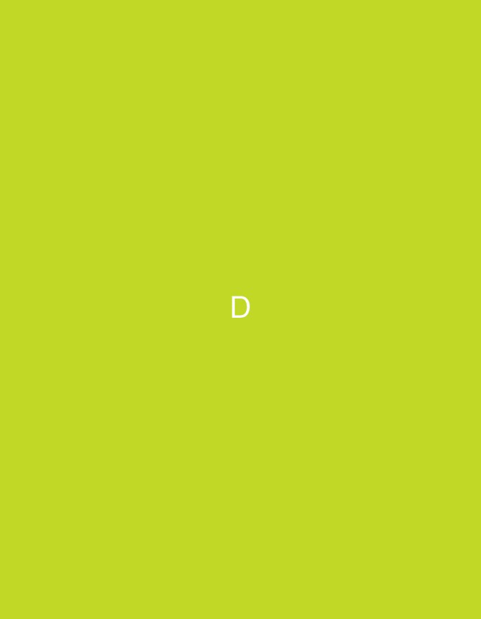 The image displays a lime green background with the white capital letter "D" centered on it. No information about a specific location in Safari, Nigeria, or any other contextual details is discernible from the visual content.