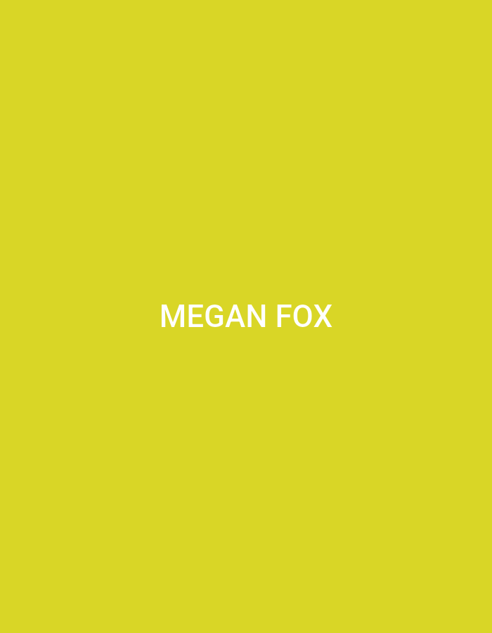 The image is a solid yellow background with the white text "MEGAN FOX" centered horizontally and located in the bottom half of the image. There is no information about the location in Küçükçekmece, Turkey.