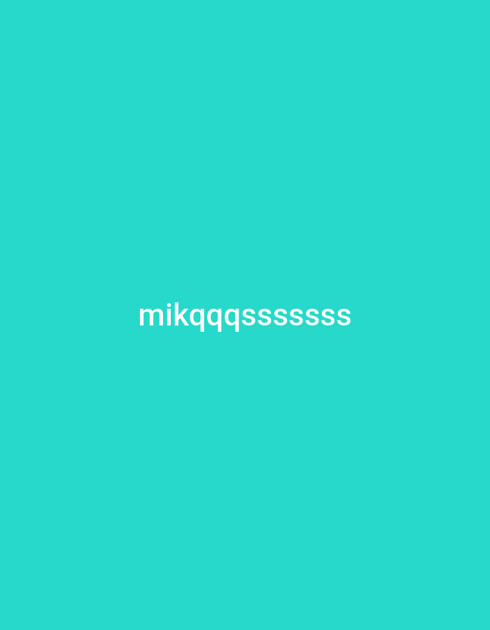 The image shows the text "mikqqssssssss" in white against a turquoise background.