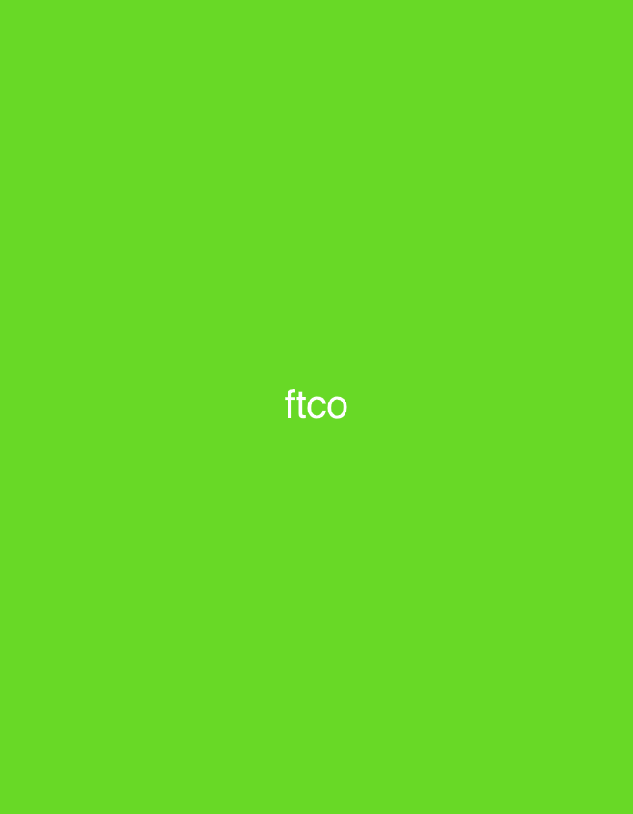 The image displays the text "ftco" centered on a solid bright green background. There are no people, objects, or environmental elements visible in the scene. The location in Casablanca, Morocco, is not discernible from the provided image.