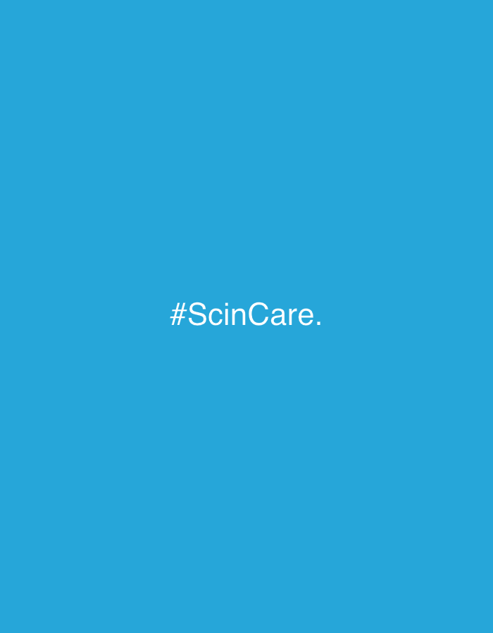 The image is a blue background with the white text "#ScinCare." in the center. There is no visible information to determine the location or any specifics about people, subjects, objects, actions, interactions, or the environment.