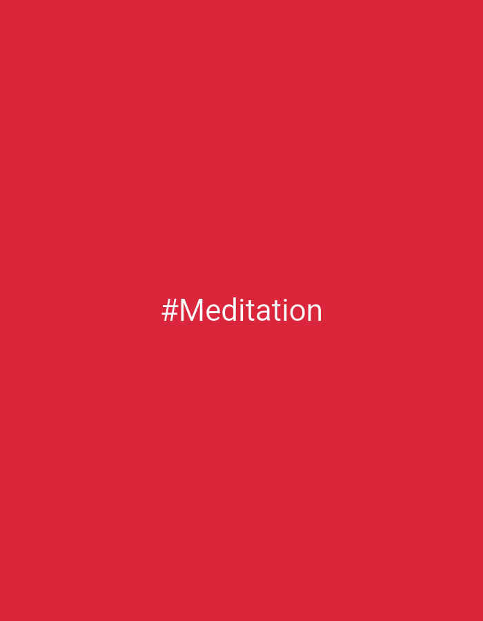 The image displays a plain red background with the text "#Meditation" centered in white. There are no discernible elements related to the city of Парэчча, Belarus, or any specific scene. The image is a simple graphic design.