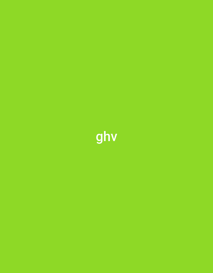 The image displays a two-dimensional graphic consisting of the lowercase white sans-serif letters "ghv" centrally positioned against a vibrant lime green background. The background is uniform and devoid of any texture or additional elements. There are no people, other subjects, actions, or interactions depicted. The location is Unknown, Unknown.