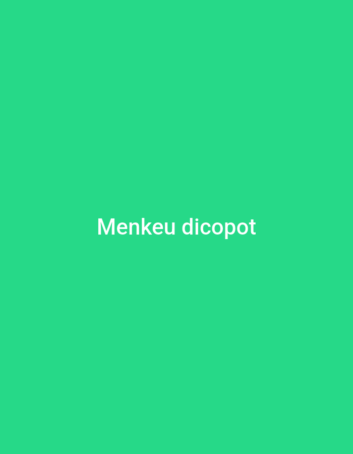 The image is a plain green background with white text in the center that reads "Menkeu dicopot." This phrase translates to "Finance Minister removed" in English. There are no other objects, people, or discernible environmental details in the image. The text appears to be centrally located on the green background.