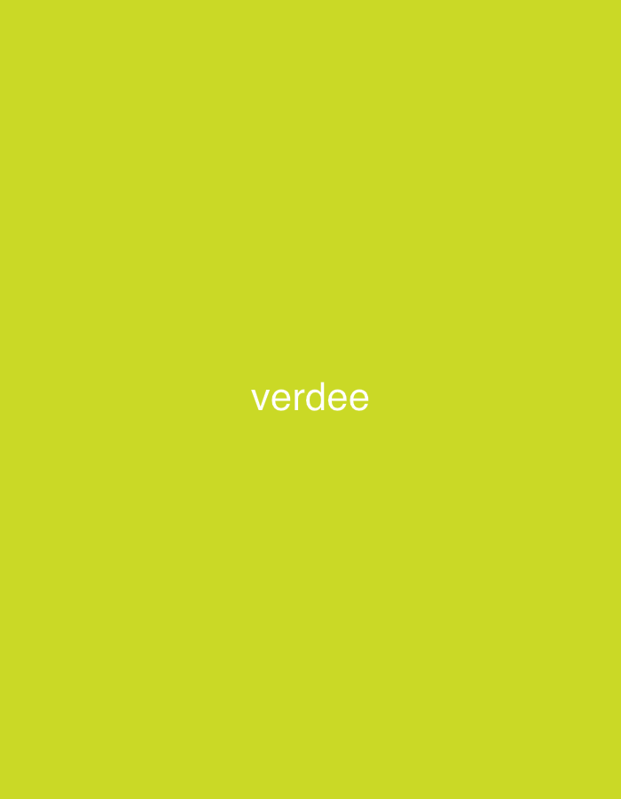 The image displays a plain, solid lime green background. Centered on this vibrant green field, the word "verdee" is written in white, lowercase, sans-serif typography. There are no other subjects present, such as people or objects, nor is any activity or event depicted. The time of day, weather, and specific environmental cues are not discernible from the image. While no visual elements confirm the location, this media file is provided within the context of Santa Ana, Venezuela. The overall impression is minimalist, highlighting the text against a bold, monochromatic background.