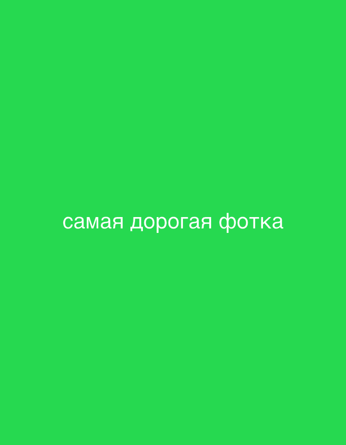 The image contains text in Russian that reads "самая дорогая фотка," which translates to "the most expensive photo." The text is white and appears centered on a bright green background. There are no other discernible objects, people, or environmental details in the image. The location in the city of Zvezdara Urban Municipality, Serbia, is not depicted or suggested by the image content.