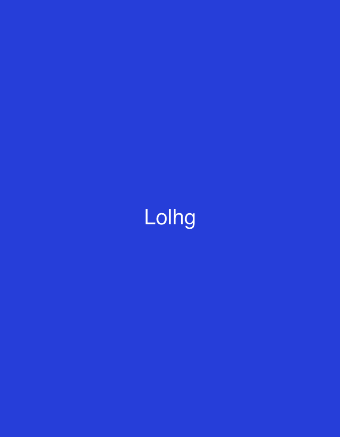 The image displays a solid, uniform royal blue background. Centered horizontally and vertically on this background is the word "Lolhg" rendered in white, sans-serif typeface. No other elements, figures, or objects are present. There are no actions or interactions depicted. The environment is abstract, consisting solely of a monochromatic color field. The image provides no visual information or context that indicates a specific geographical location, including the city of Casablanca, Morocco.