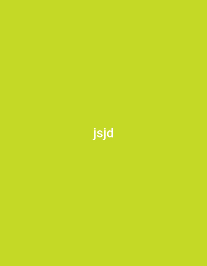 The image displays a solid, vibrant lime green background. Centered horizontally and vertically on this background are the lowercase letters "jsjd," rendered in a clear, sans-serif font of white or light gray color. There are no other discernible subjects, objects, or activities taking place within the image. The scene is static, featuring only the colored field and the text overlay. No specific location cues, time of day, or weather conditions are visible.
