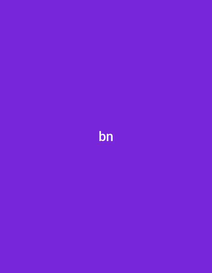 The image displays a solid, uniform purple background. Centered horizontally and vertically within this background are the lowercase letters "bn" rendered in white, sans-serif text. There are no other discernible subjects, objects, people, actions, interactions, or environmental features present. Based on the visual information provided, it is not possible to determine a specific location such as the city of Casablanca, Morocco, or any other geographical context.