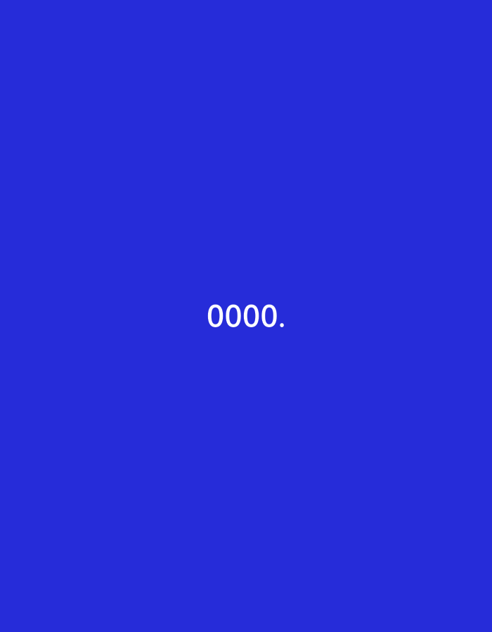 A solid royal blue field dominates the image, featuring the white alphanumeric string "0000." centrally placed. No individuals, actions, or environmental elements are depicted. Although described as situated in the city of Pokrovnik, Bulgaria, the image's content is purely abstract, offering no visual representation of a specific geographical setting.