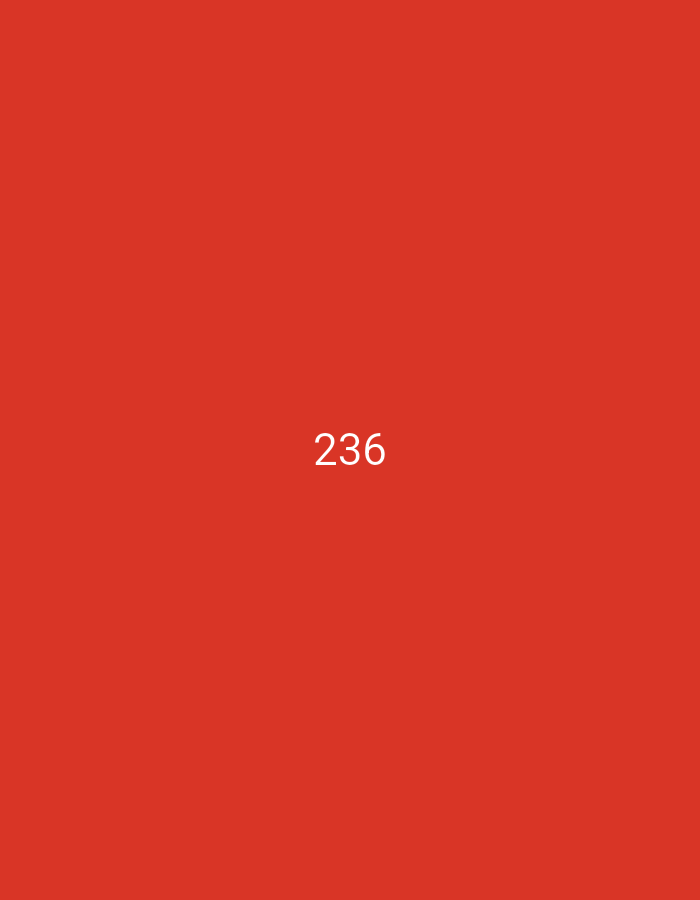 The image is a plain red background with the number "236" in white text centered vertically and horizontally. There is no discernible location in the city of Lassan, Pakistan, or any other environmental context provided within the image. The image solely contains the text on a colored backdrop.