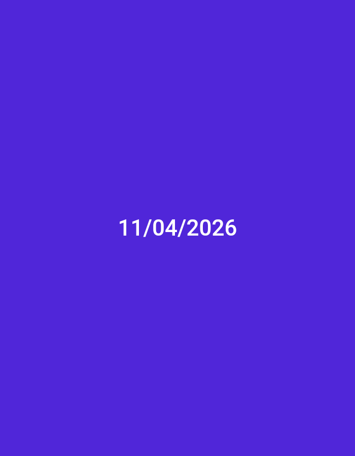 The image shows the date "11/04/2026" in white text against a solid purple background. There are no other subjects, objects, or details present in the image. The location is not specified and is therefore unknown.