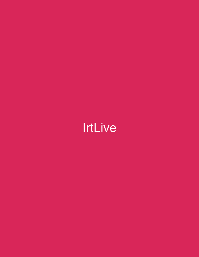 The image displays a uniform, solid magenta background. Centered horizontally and vertically on this background is the white, sans-serif text "IrtLive". There are no people, tangible objects, actions, or interactions depicted. The environment is an abstract, digital graphic. The image provides no visual information to indicate a specific geographic location, including the city of Casablanca, Morocco.