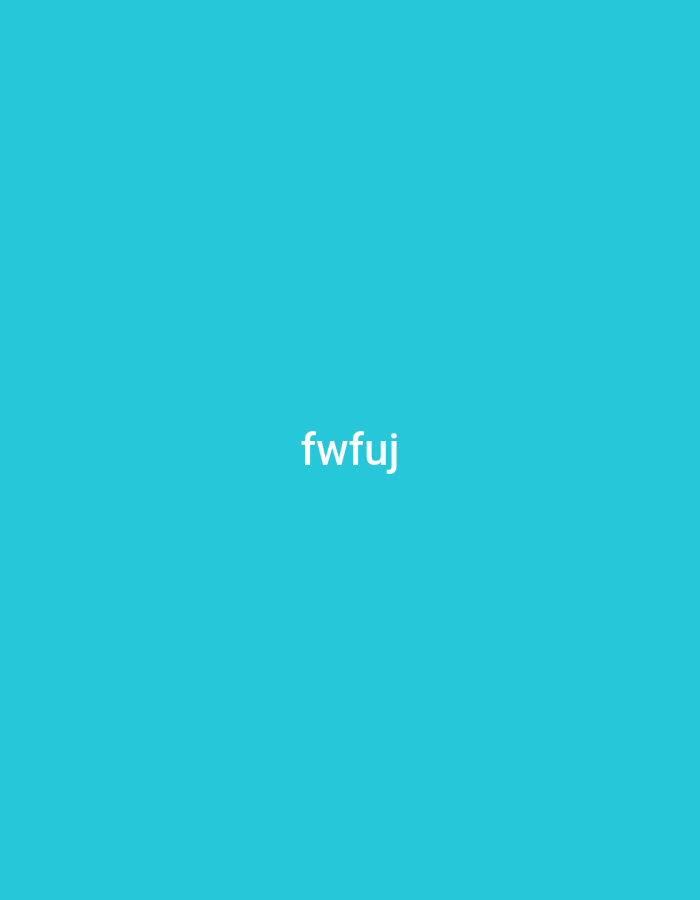 The image is a plain, solid cyan background with the white text "fwfuj" centered horizontally and slightly above the vertical center. There are no people, objects, actions, interactions, or environmental elements present. The location in the city of Jalingo, Nigeria is not determinable from the image.