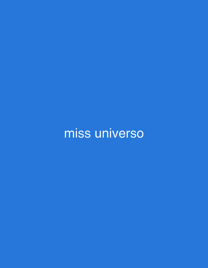 The image displays a solid, vibrant blue background. Centered on this blue field is the text "miss universo" rendered in white, lowercase letters. There are no other subjects, objects, or activities depicted in the image. The plain background offers no visual cues regarding time of day, weather conditions, or specific location within Santa Ana, Venezuela, but the image is provided within that context. The text "miss universo" is Spanish for "Miss Universe," suggesting a reference to the international beauty pageant.