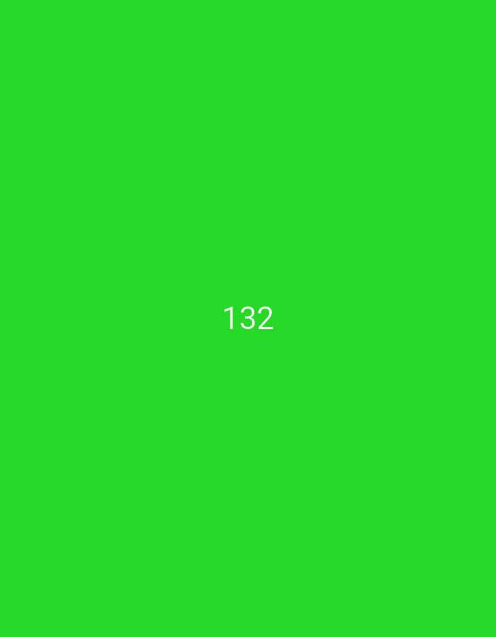 The image is a solid bright green background with the number "132" in white text centered slightly towards the bottom. There is no discernible location in the city of Lassan, Pakistan, as the image is abstract.