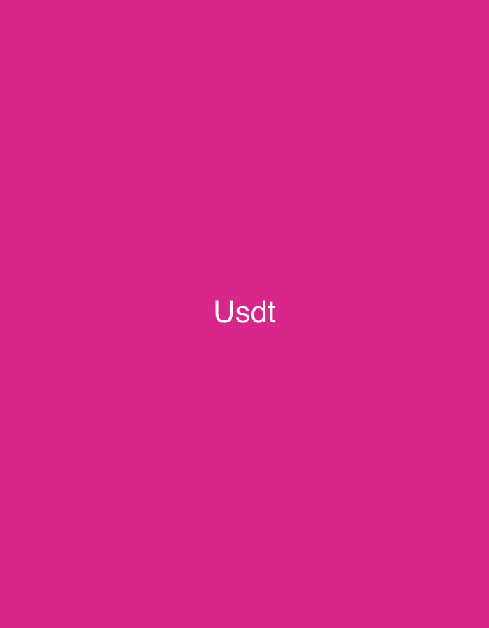 The image displays a solid, uniform magenta background. Centrally positioned on this background is the text "Usdt," rendered in white, sans-serif typeface. No other figures, objects, or environmental features are present or discernible within the frame. The image provides no visual information to ascertain a specific geographical location.