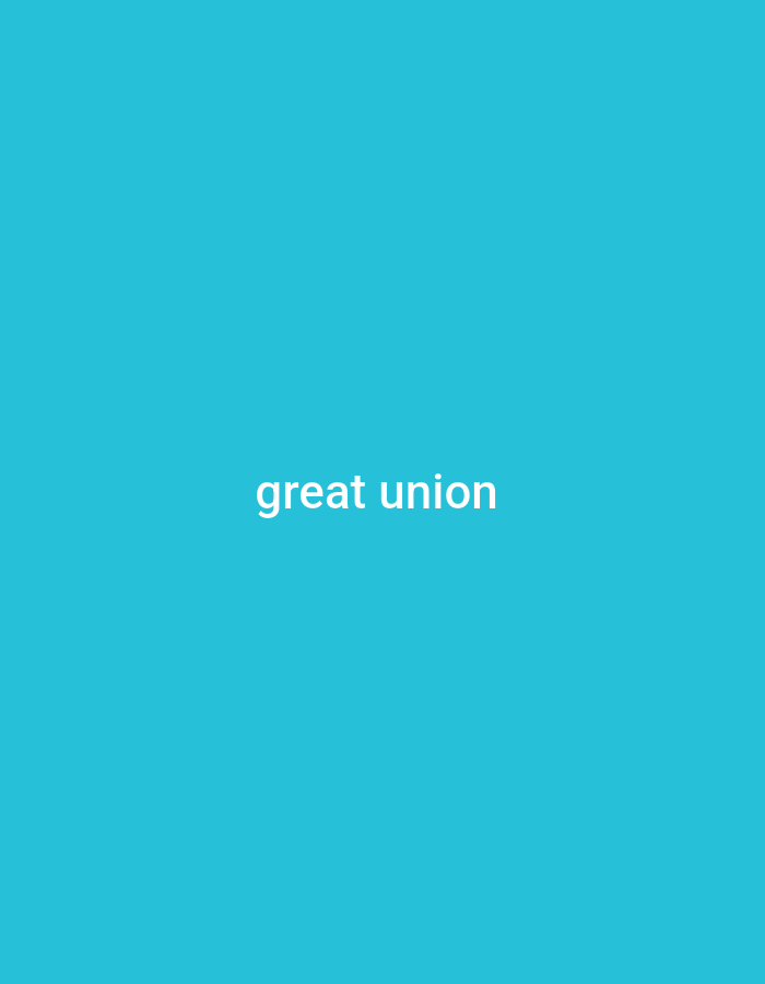 The image is a plain, solid turquoise background with the words "great union" written in white, centered text. There are no people, objects, actions, or interactions depicted. The location in Gboko, Nigeria, is not evident from the image.