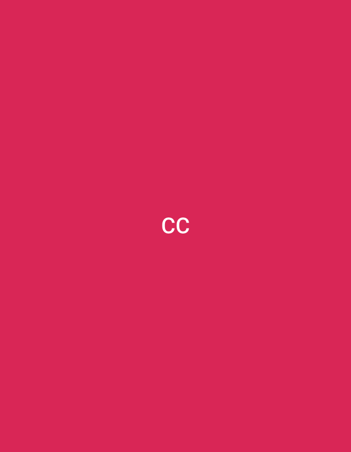 The image displays a uniform, vivid magenta background. Centered on this background are two white, lowercase "cc" characters, presented in a clear, sans-serif typeface. The scene is devoid of any other subjects, objects, people, actions, interactions, or environmental details that would visually specify a precise location within the city of Casablanca, Morocco, where this image is situated.