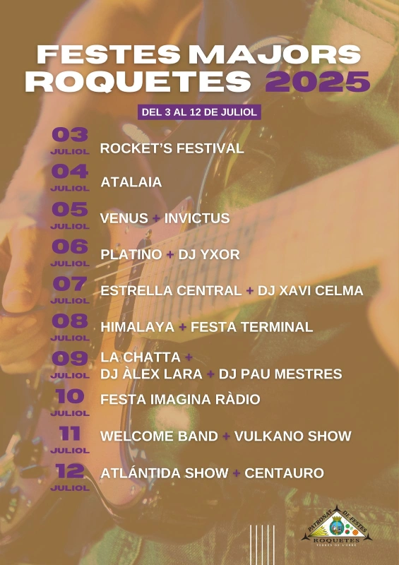 Concerts Festes Majors de Roquetes 2025