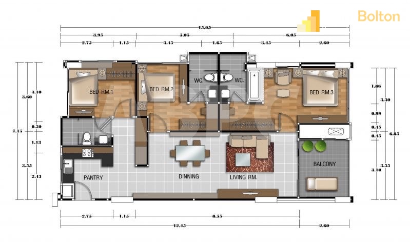 JUST IN: 3 Bedroom Condo For Rent in Apus photo 4