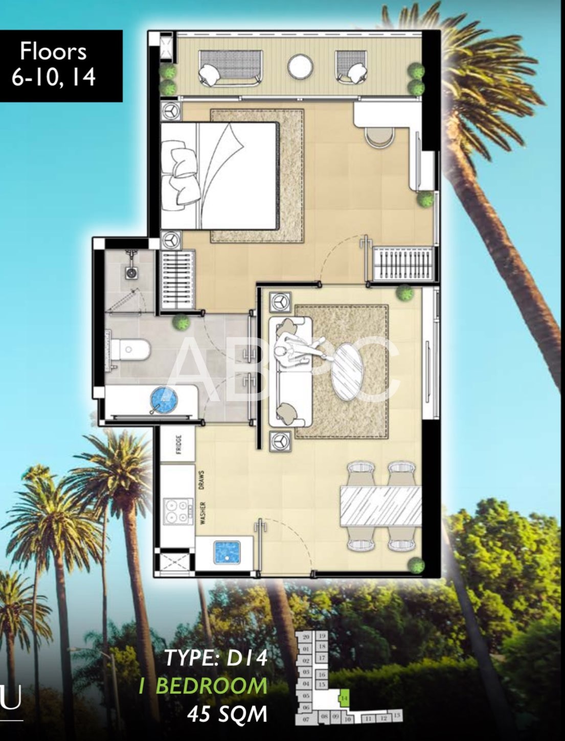 One bedroom condo in Riviera Malibu for sale photo 2
