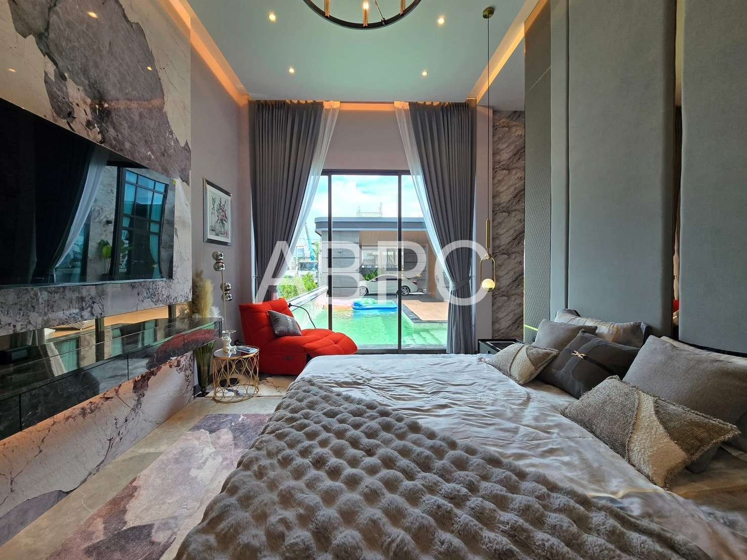 luxury pool Villa 3 Bedrooms 4 Bathrooms in Mapprachan photo 17