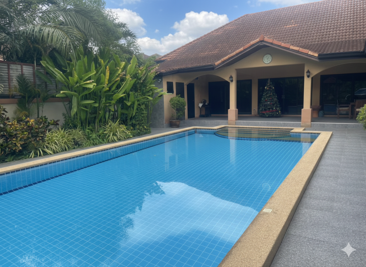Spacious Private Pool Villa 4 bedrooms 4 bathroom in Huay Yai for Sale