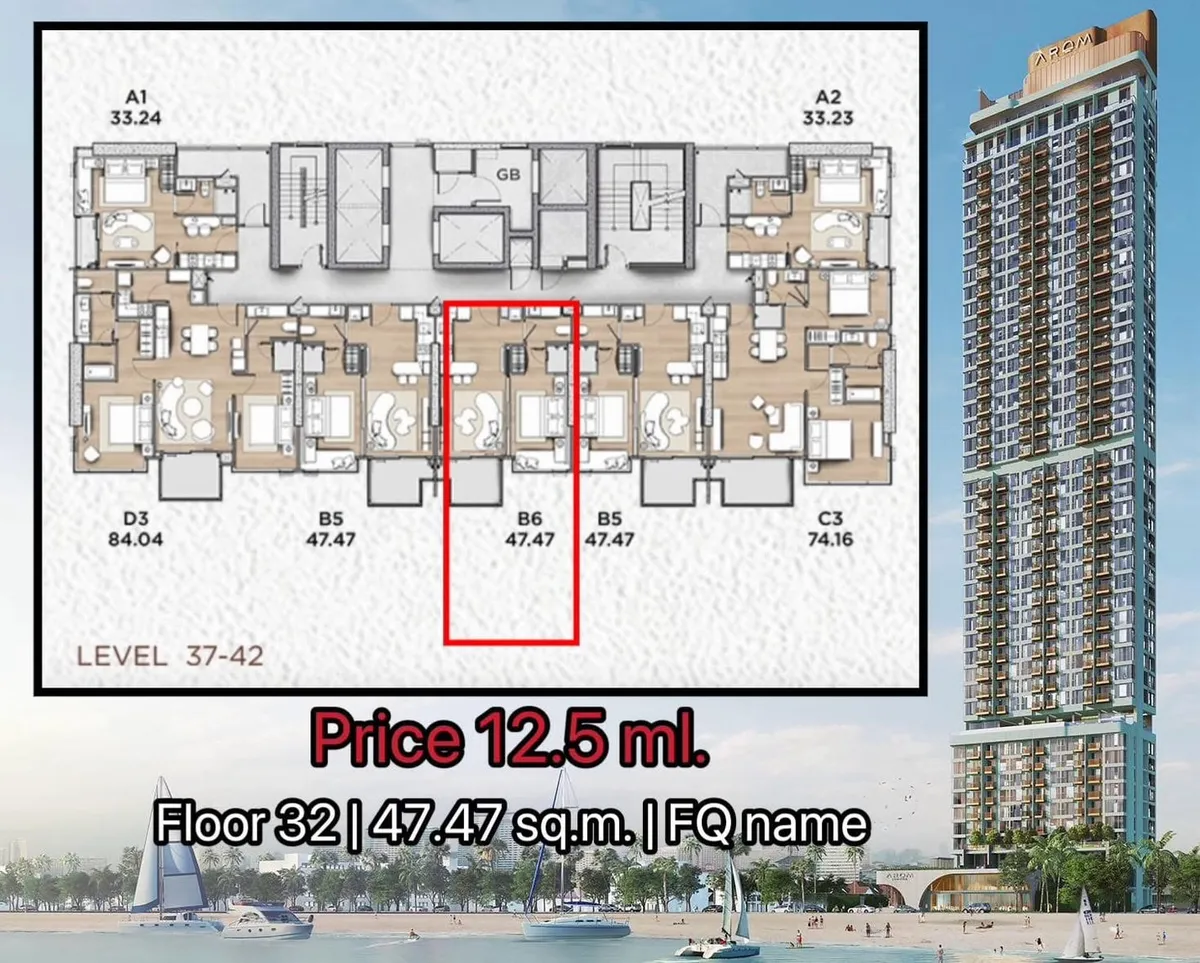 Arom Jomtien In Foreign Quota For Sale photo 26