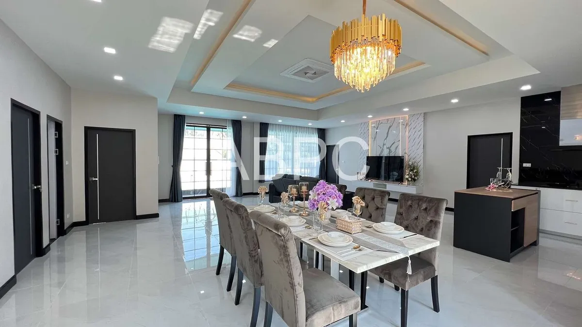 Brand New Modern 4 Bedroom 3 Bathroom Pool Villa in East Pattaya ABPC1178 photo 4